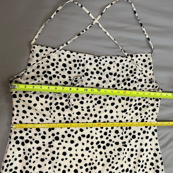 Dalmatian Print Criss-cross Tie Back Split Side Dress cowl neck size 2XL - Picture 11 of 13